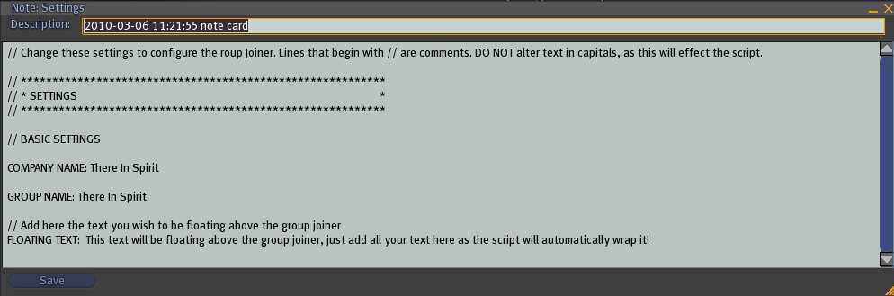 Group Joiner Settings