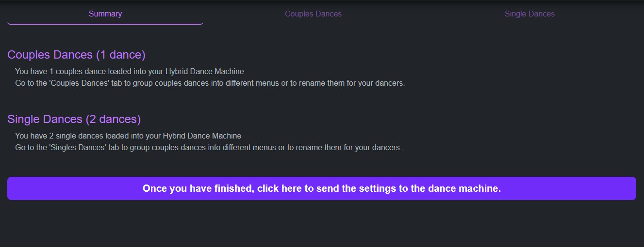 Hybrid Dance Machine - Manage Dance