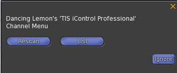 iControl Professional Configuration Dropdown