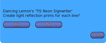 Neon Signwriter Reflection Prims