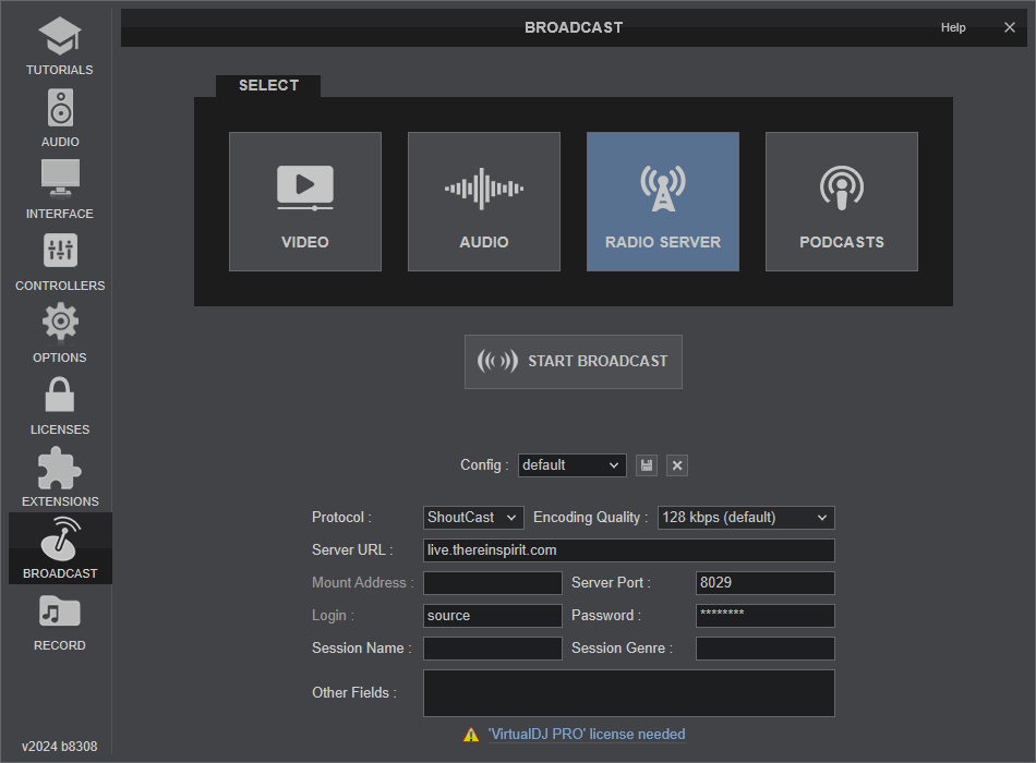 Virtual DJ Configuration